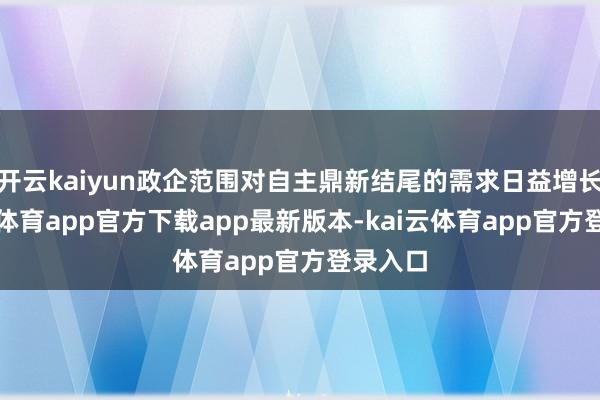 开云kaiyun政企范围对自主鼎新结尾的需求日益增长-kai云体育app官方下载app最新版本-kai云体育app官方登录入口