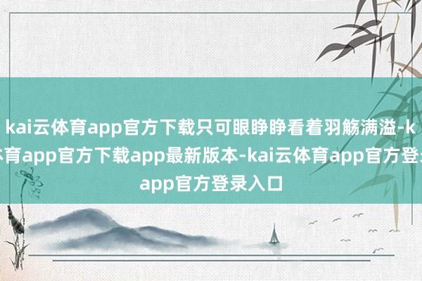 kai云体育app官方下载只可眼睁睁看着羽觞满溢-kai云体育app官方下载app最新版本-kai云体育app官方登录入口