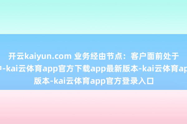 开云kaiyun.com 业务经由节点：客户面前处于哪个业务经由中-kai云体育app官方下载app最新版本-kai云体育app官方登录入口
