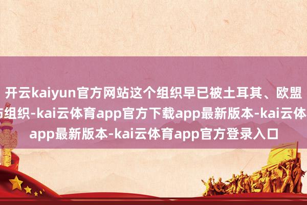 开云kaiyun官方网站这个组织早已被土耳其、欧盟和好意思国列为恐怖组织-kai云体育app官方下载app最新版本-kai云体育app官方登录入口
